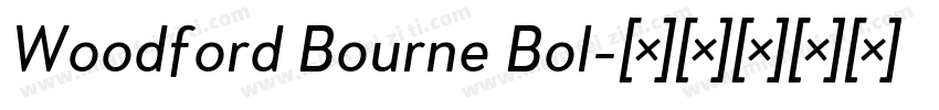 Woodford Bourne Bol字体转换